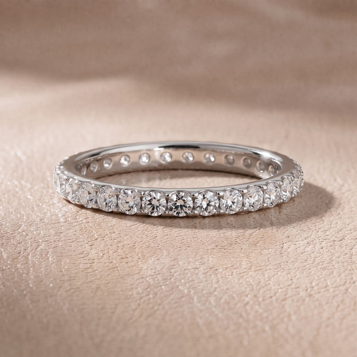 Alice Micropavé Round Diamond Eternity Band in Silver - front.jpg