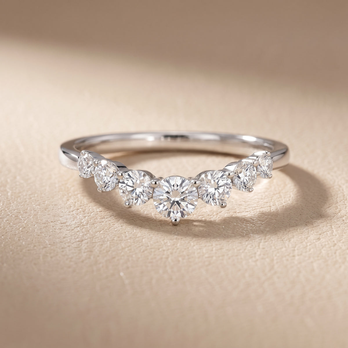 Quinn Contour Round Diamond Wedding Band in Silver - front.jpg