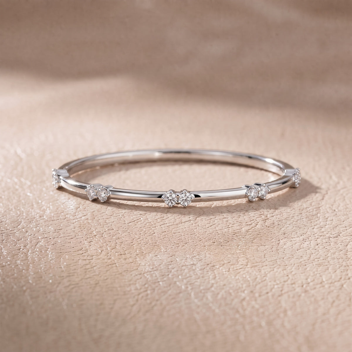 Penelope Claw Prong Round Diamond Wedding Band in White Gold - front.jpg