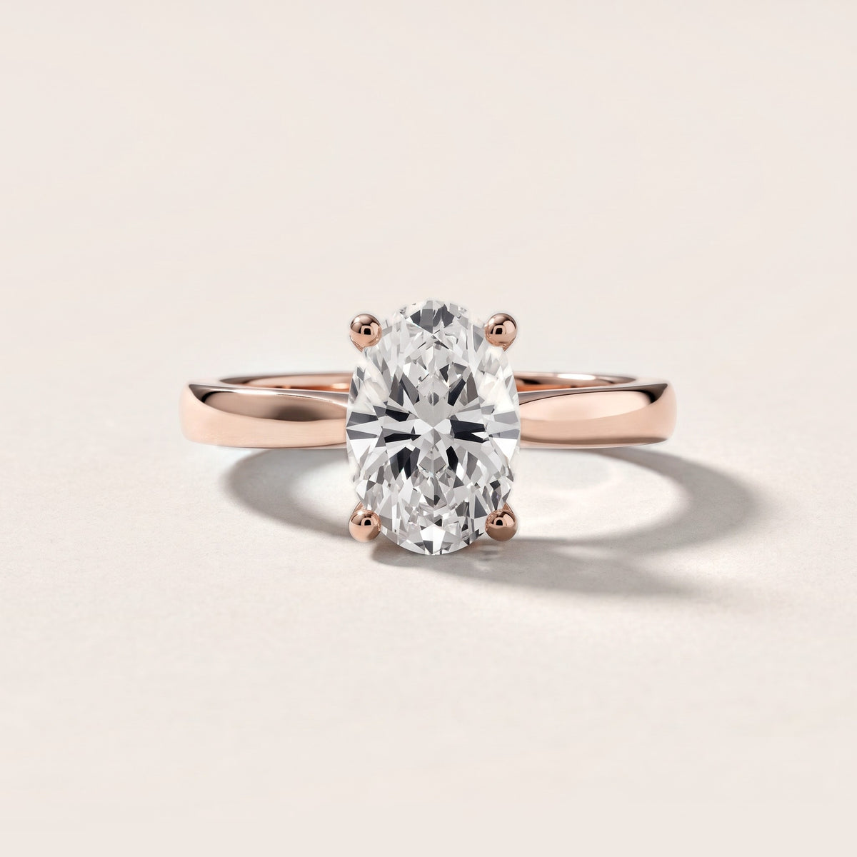 Sofia Cathedral Oval Diamond Engagement Ring in Rose Gold - front.jpg