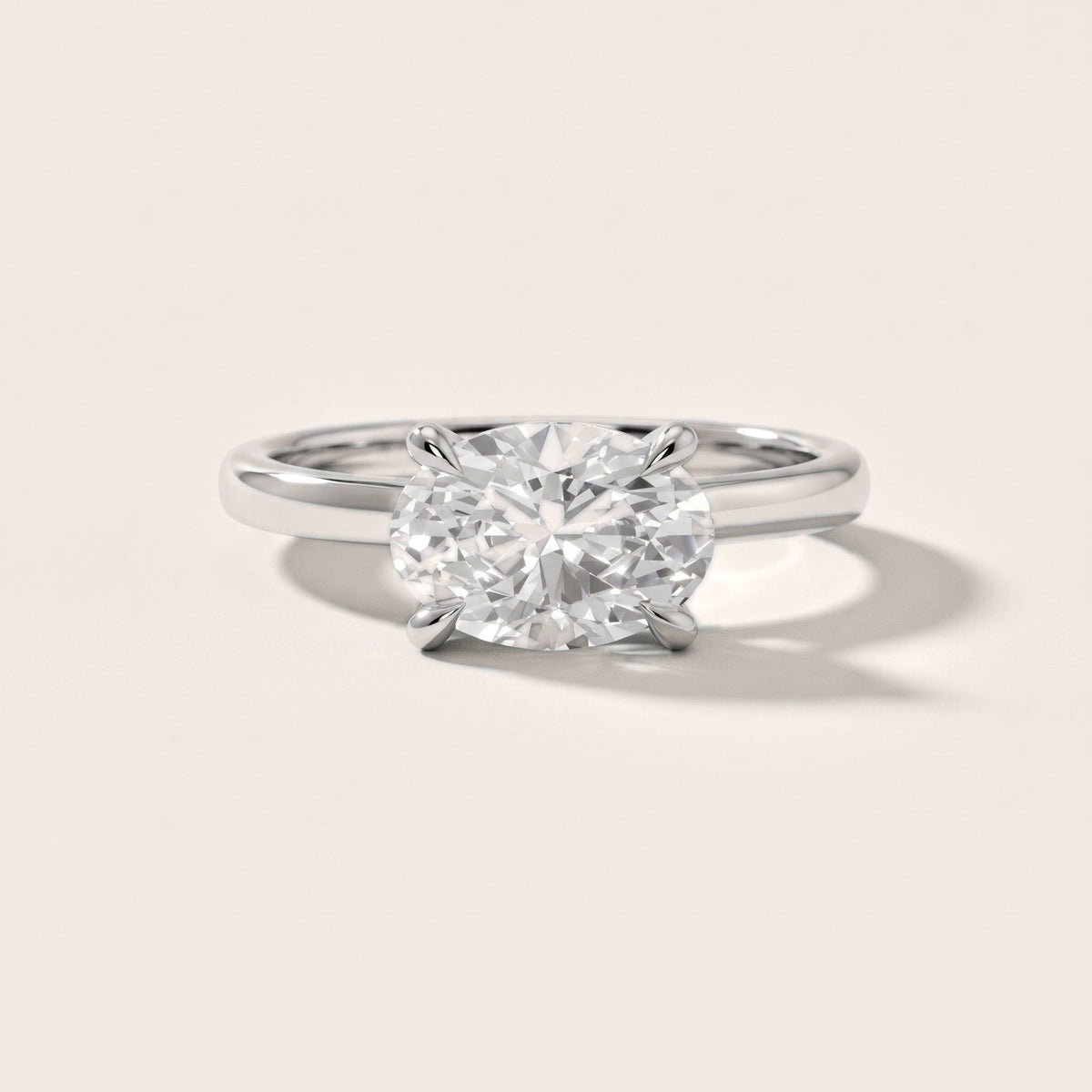 Solvang East-West Solitaire Oval Diamond Engagement Ring in Platinum - front.jpg