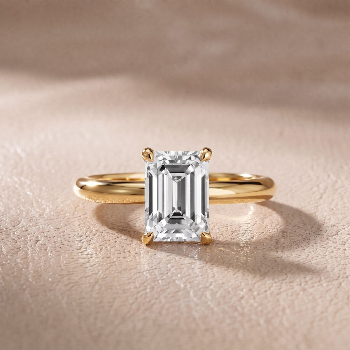 Amaya Hidden Halo Emerald Diamond Engagement Ring in Yellow Gold - front.jpg