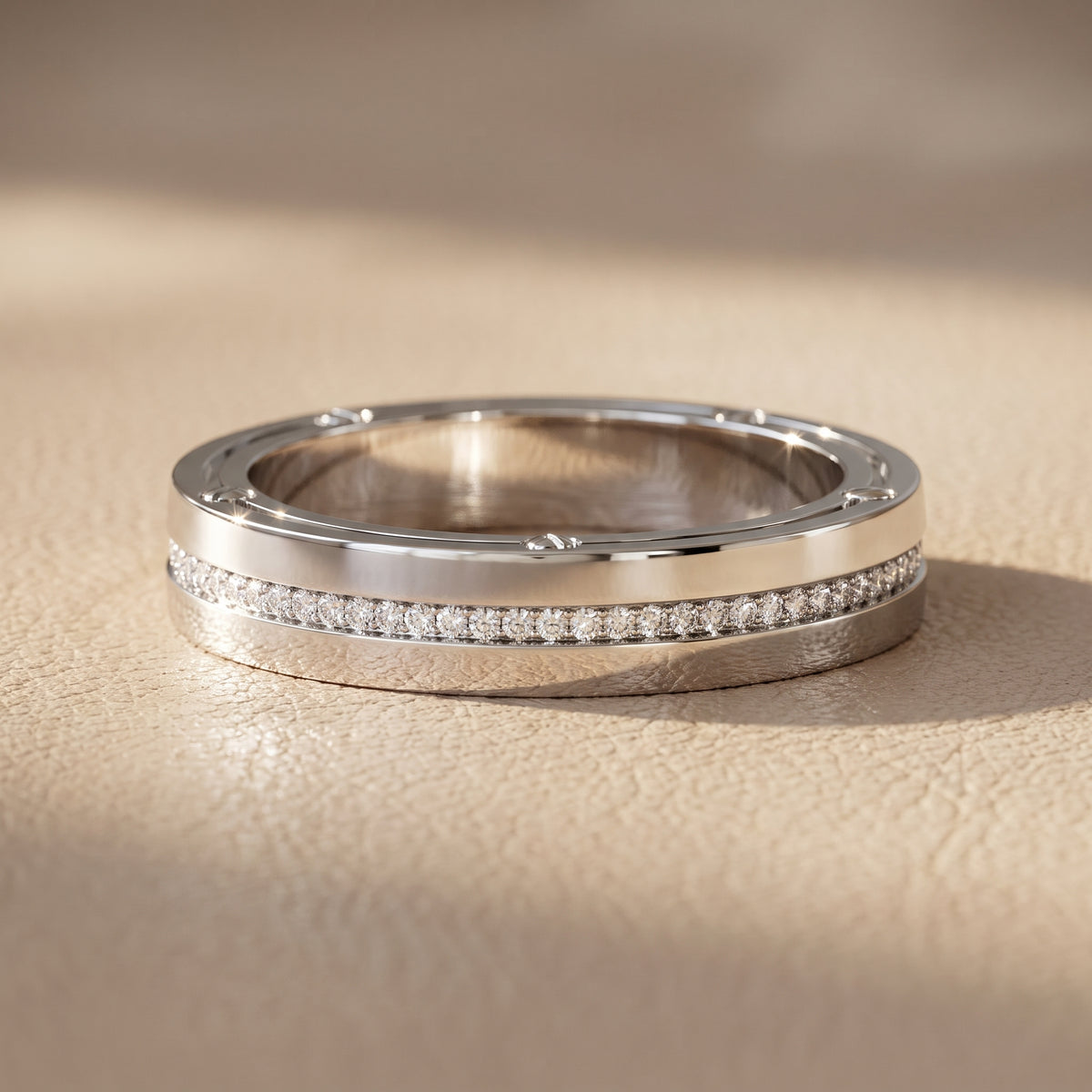 Elora Micropavé Round Diamond Eternity Band in Silver - front.jpg