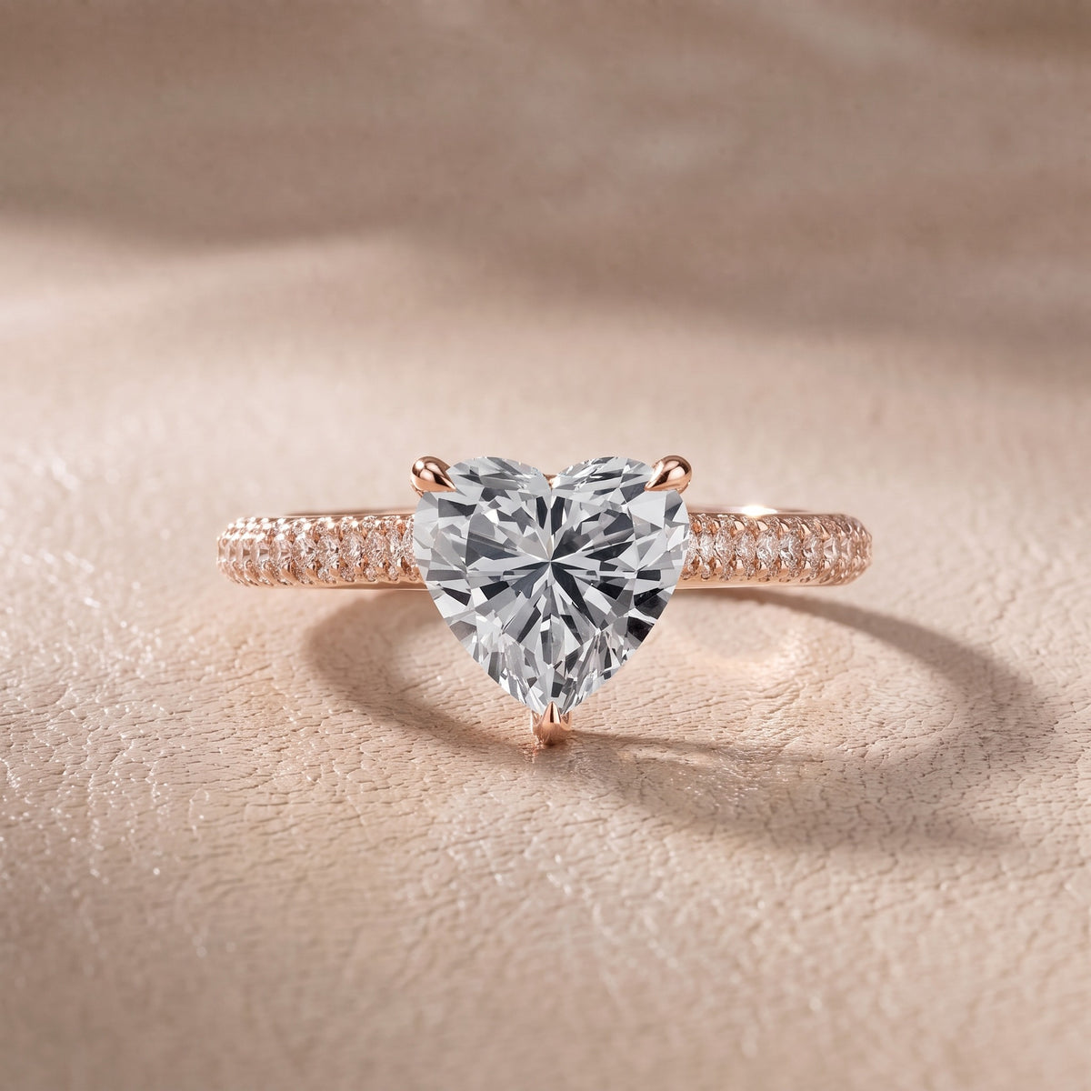 Elisa Hidden Halo Pavé Heart Diamond Engagement Ring in Rose Gold - front.jpg