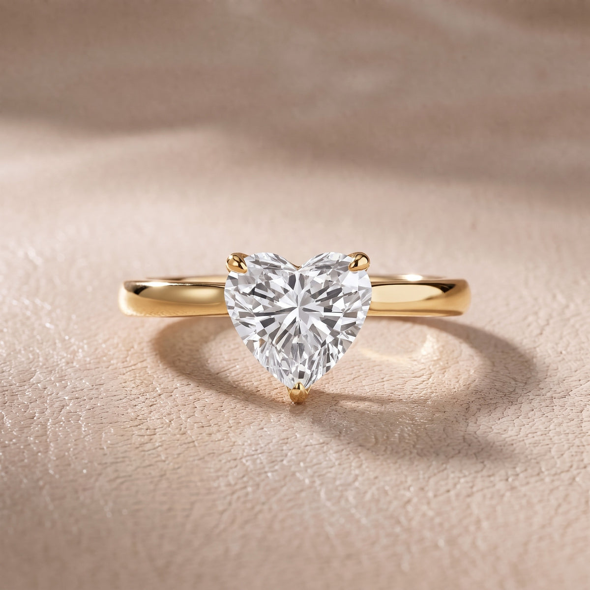 Mena Hidden Halo Heart Diamond Engagement Ring in Yellow Gold - front.jpg