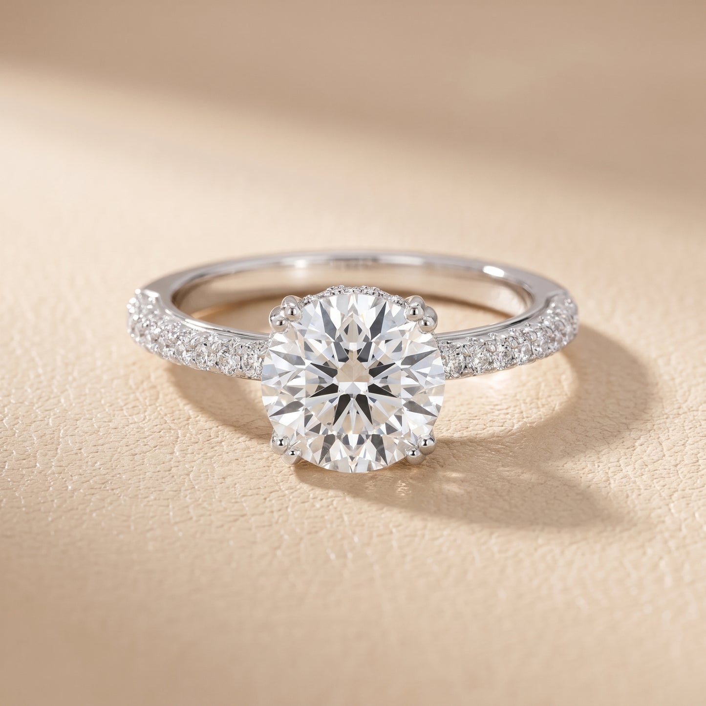 Violet Hidden Halo Pavé Round Diamond Ring in White Gold - front.jpg
