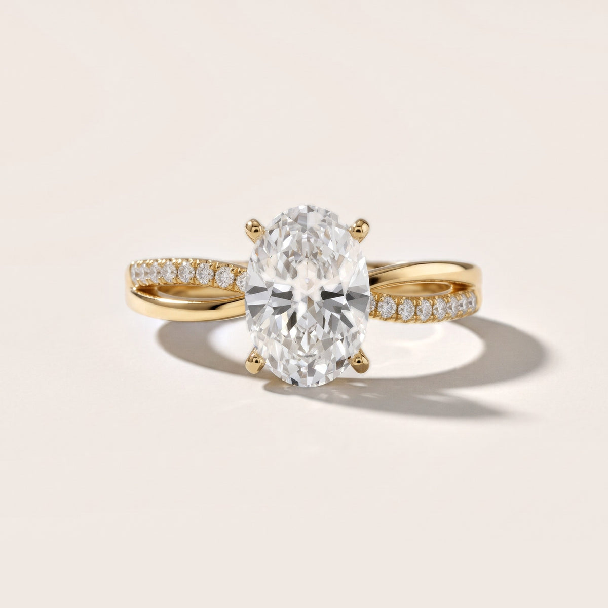 Alida Split Shank Pavé Oval Diamond Engagement Ring in Yellow Gold - front.jpg