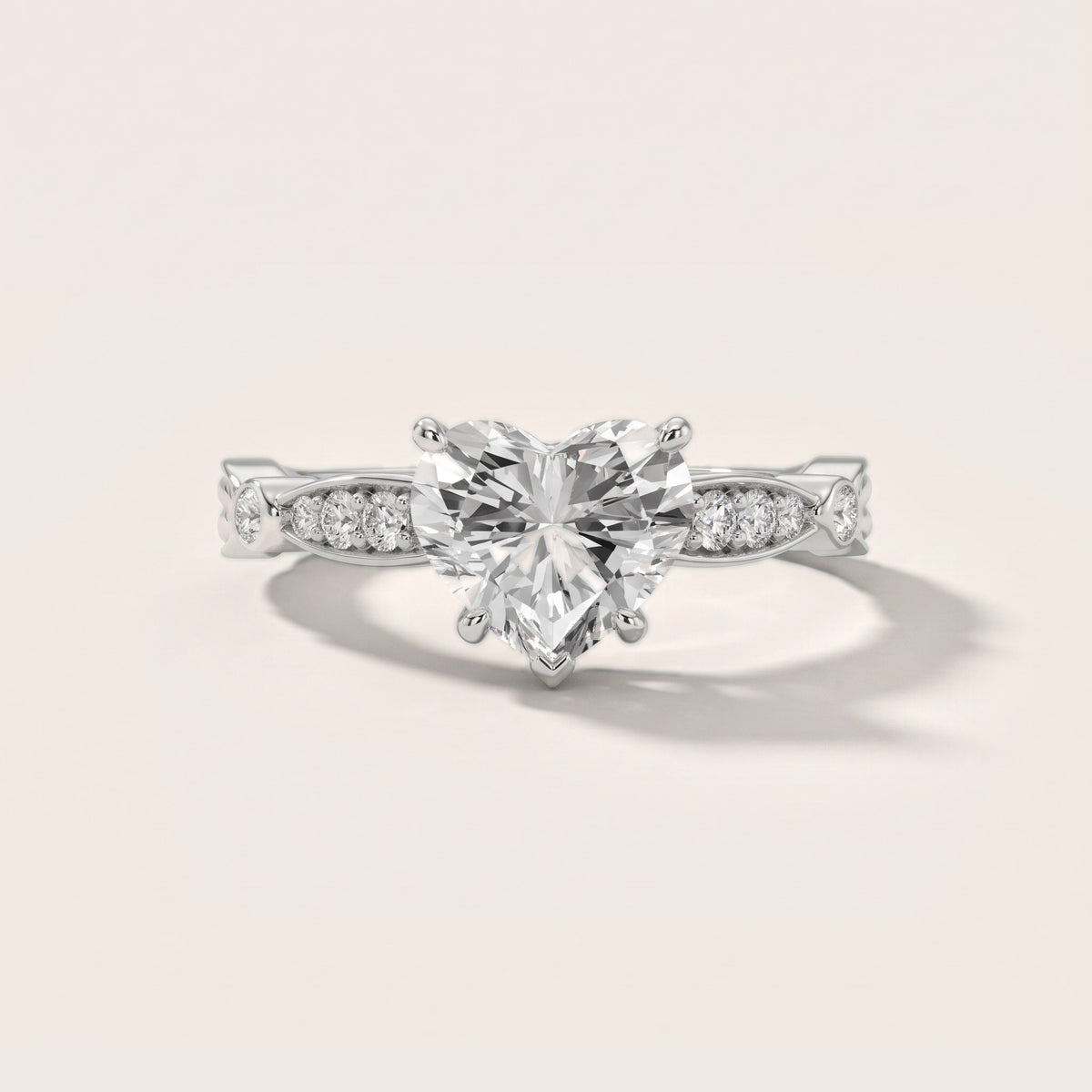 Winter Scalloped Pavé Heart Diamond Engagement Ring in White Gold - front.jpg
