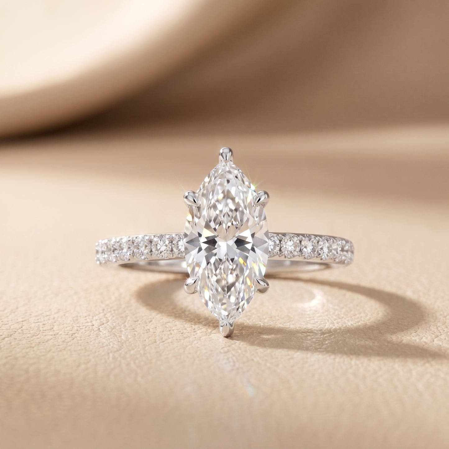 Thea Hidden Halo Pavé Marquise Diamond Engagement Ring in Platinum - front.jpg