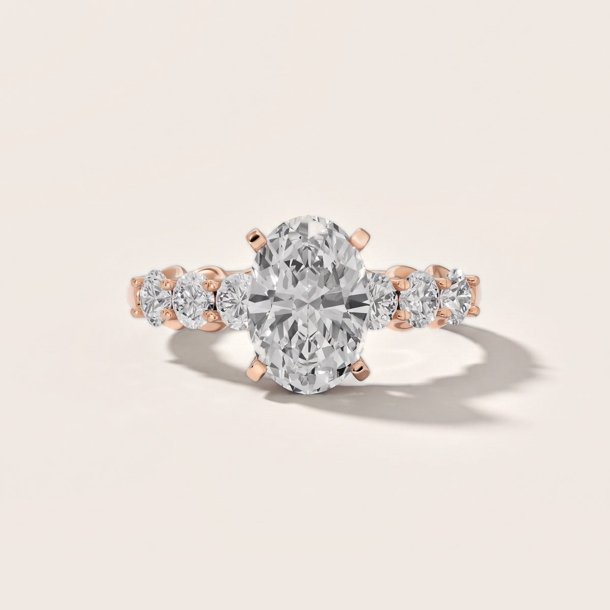 Lenora Scalloped Statement Oval Diamond Engagement Ring in Rose Gold - front.jpg