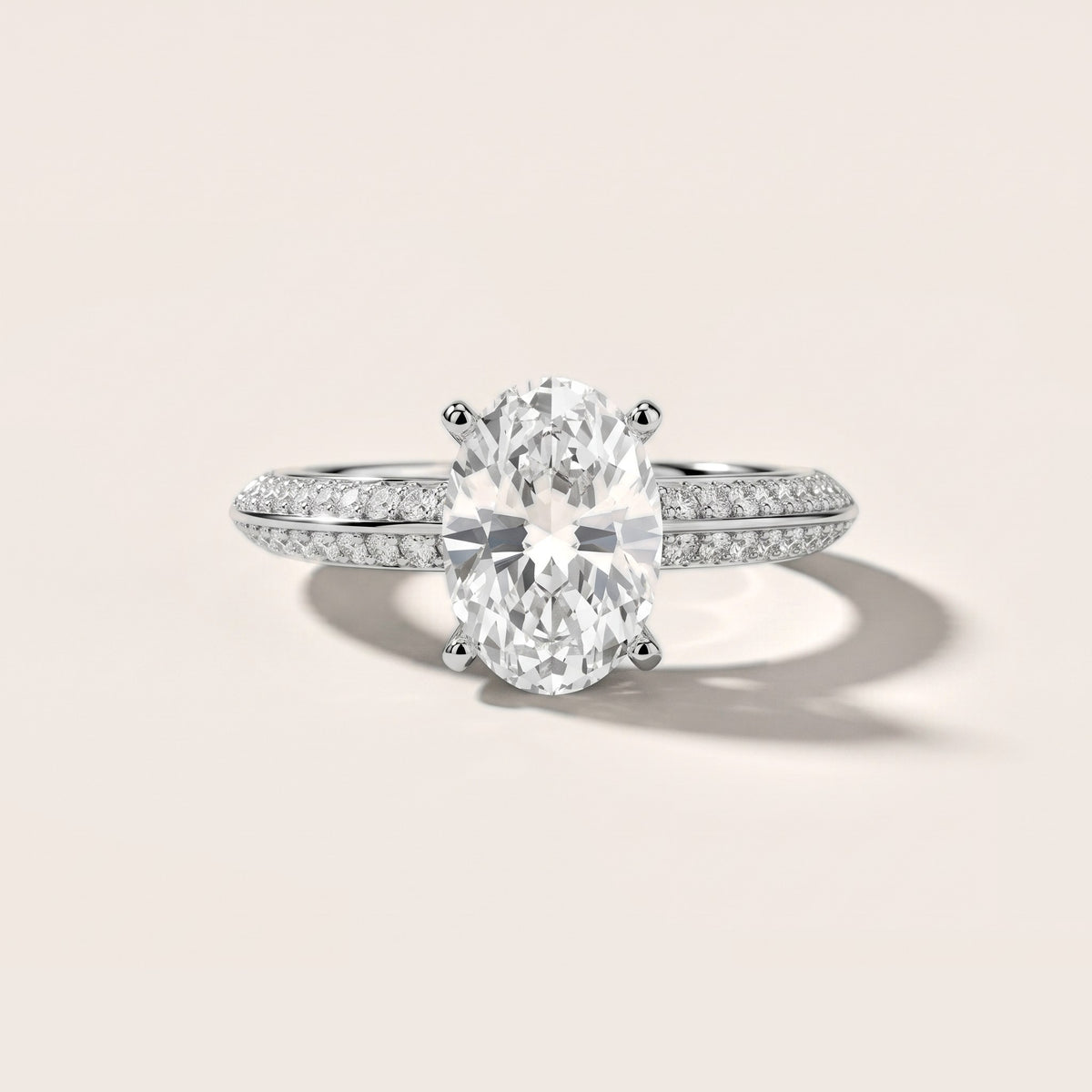 Lorna Knife Edge Pavé Oval Diamond Engagement Ring in Silver - front.jpg
