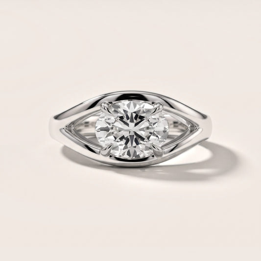 Madeleine Split Shank Oval Diamond Engagement Ring in Platinum [studio-20261024]