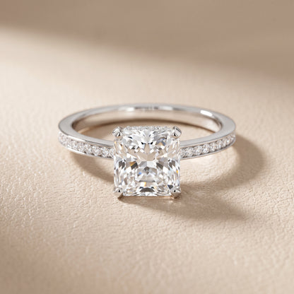 Naia Hidden Halo Radiant Diamond Ring in White Gold - front.jpg
