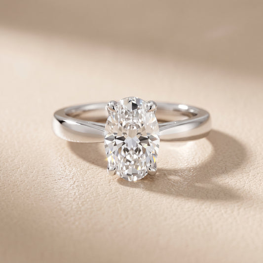 Lucia Solitaire Six-Prong Oval Diamond Engagement Ring in White Gold - front.jpg
