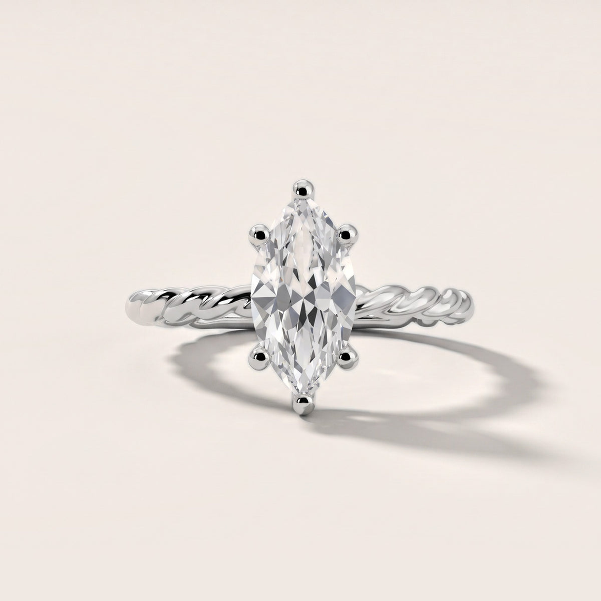 Robyn Twist Solitaire Marquise Diamond Engagement Ring in Silver - front.jpg