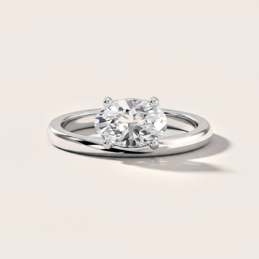 Maisie Four Prong Solitaire Oval Diamond Engagement Ring in Platinum [studio-20261024]