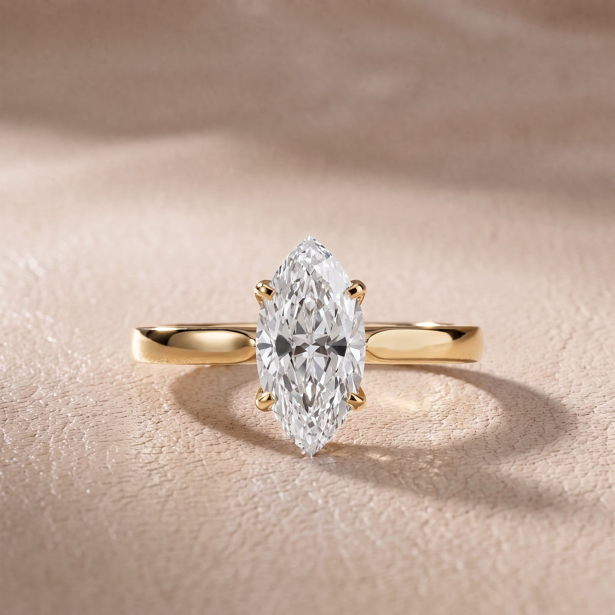 Isabella Bloom Solitaire Marquise Diamond Engagement Ring in Yellow Gold - front.jpg