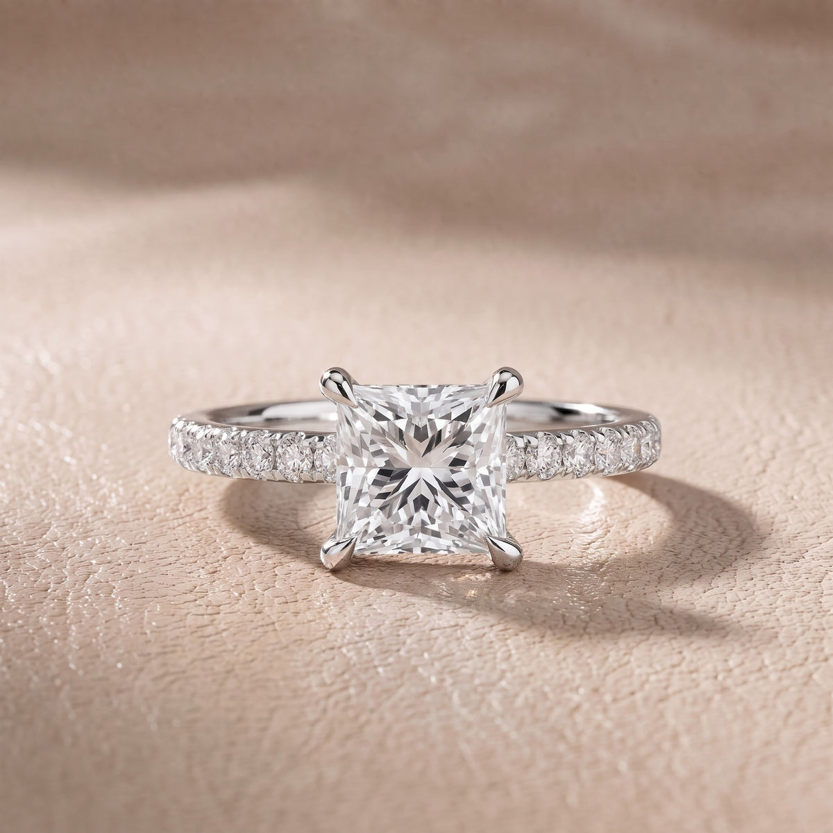 Maya Hidden Halo Pavé Princess Diamond Engagement Ring in White Gold - front.jpg