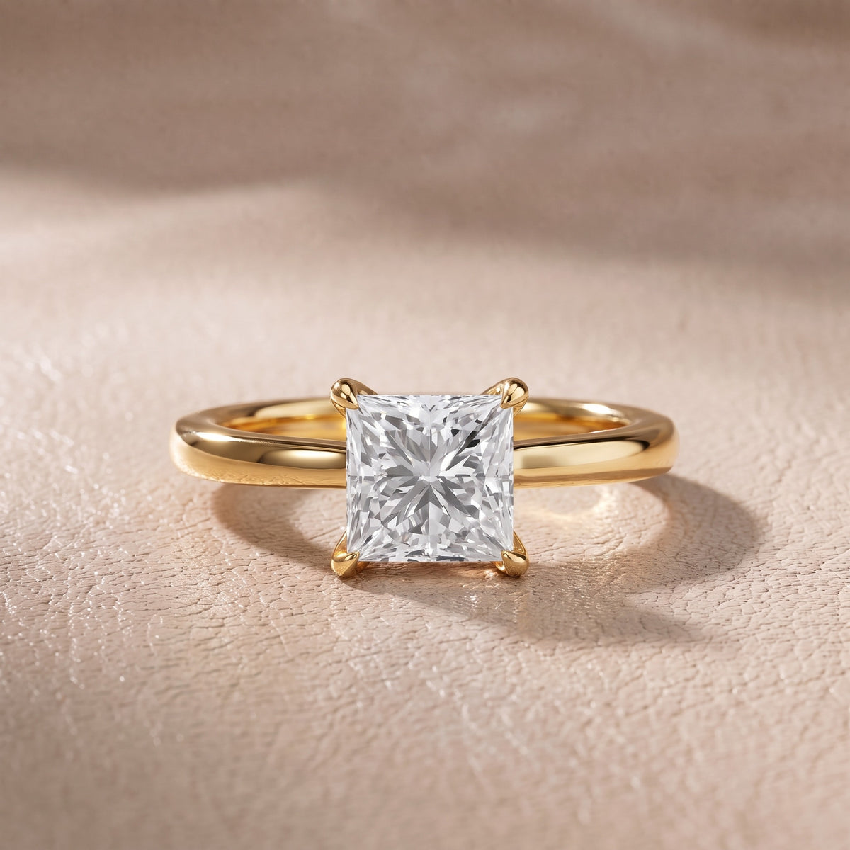 Mena Hidden Halo Princess Diamond Engagement Ring in Yellow Gold - front.jpg