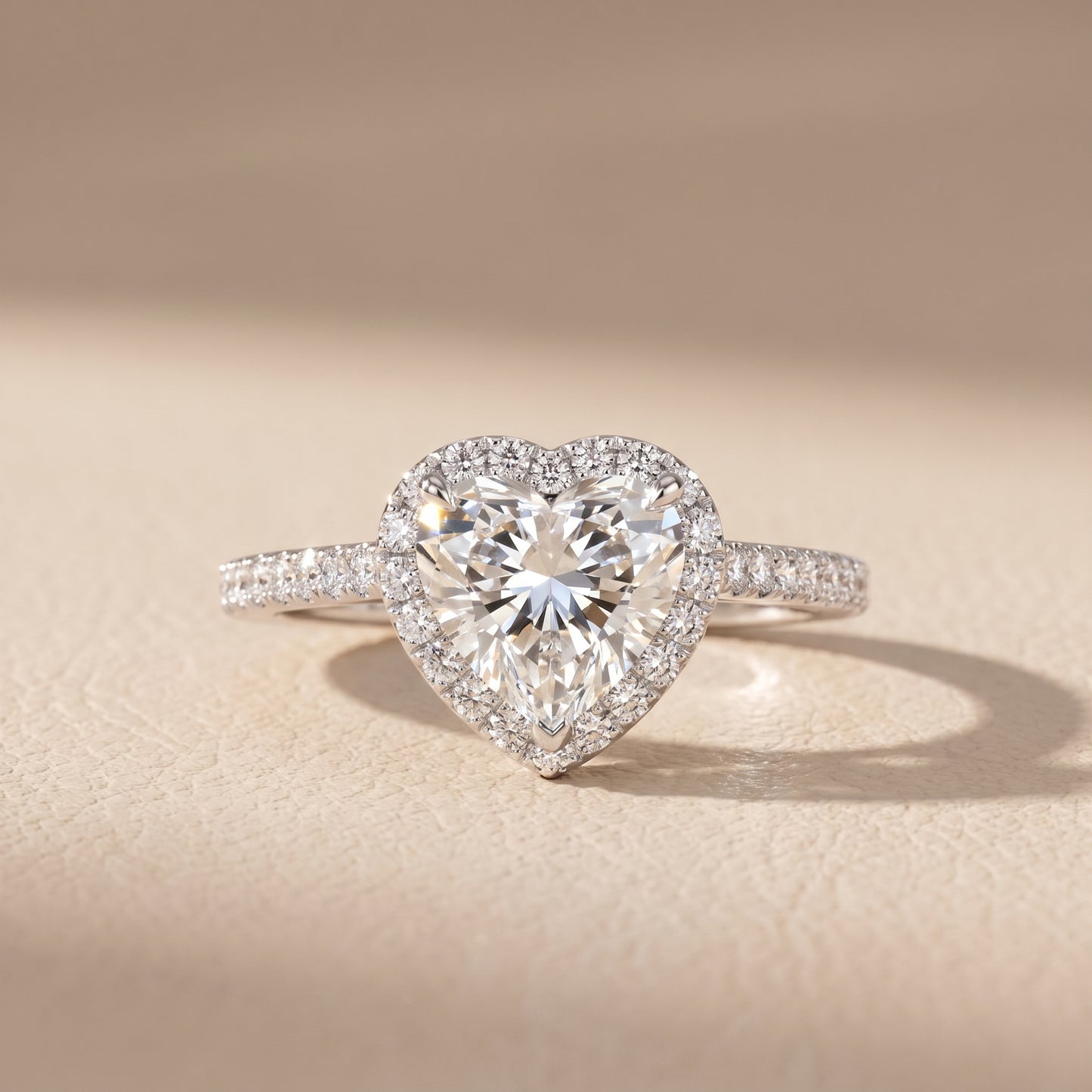 Willa Halo Micropavé Heart Diamond Engagement Ring in Silver - front.jpg