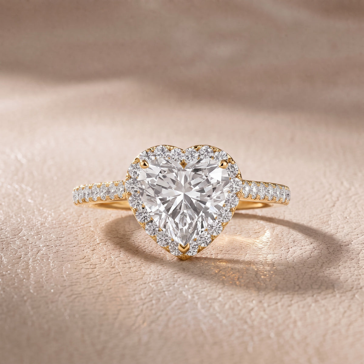 Willa Halo Micropavé Heart Diamond Engagement Ring in Yellow Gold - front.jpg