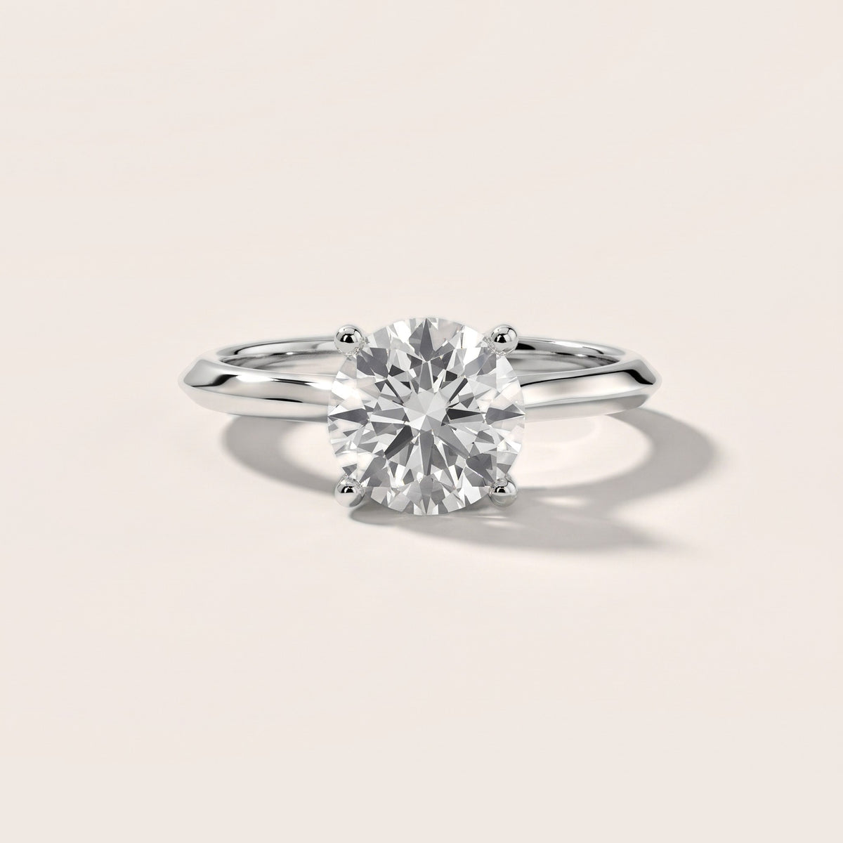Isabel Knife Edge Round Diamond Engagement Ring in Silver - front.jpg