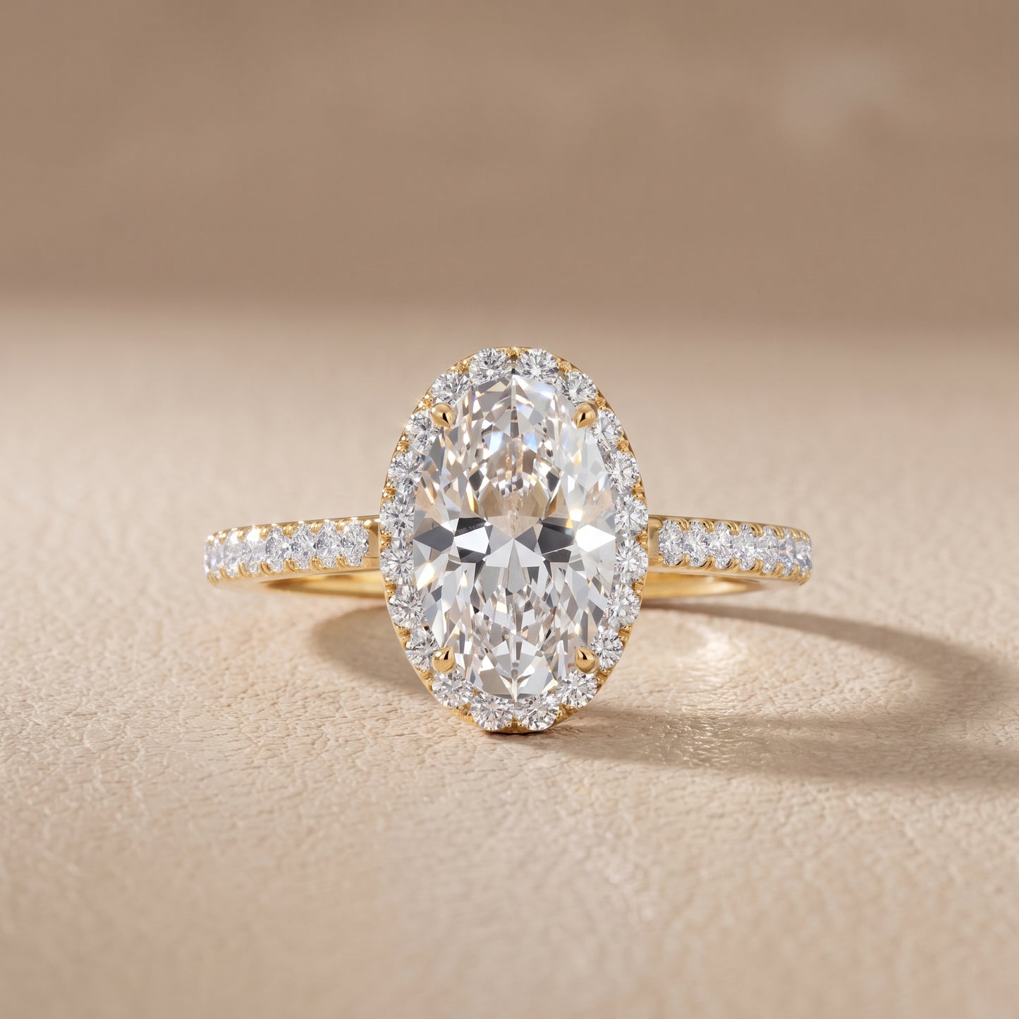 Willa Halo Micropavé Oval Diamond Engagement Ring in Yellow Gold - front.jpg