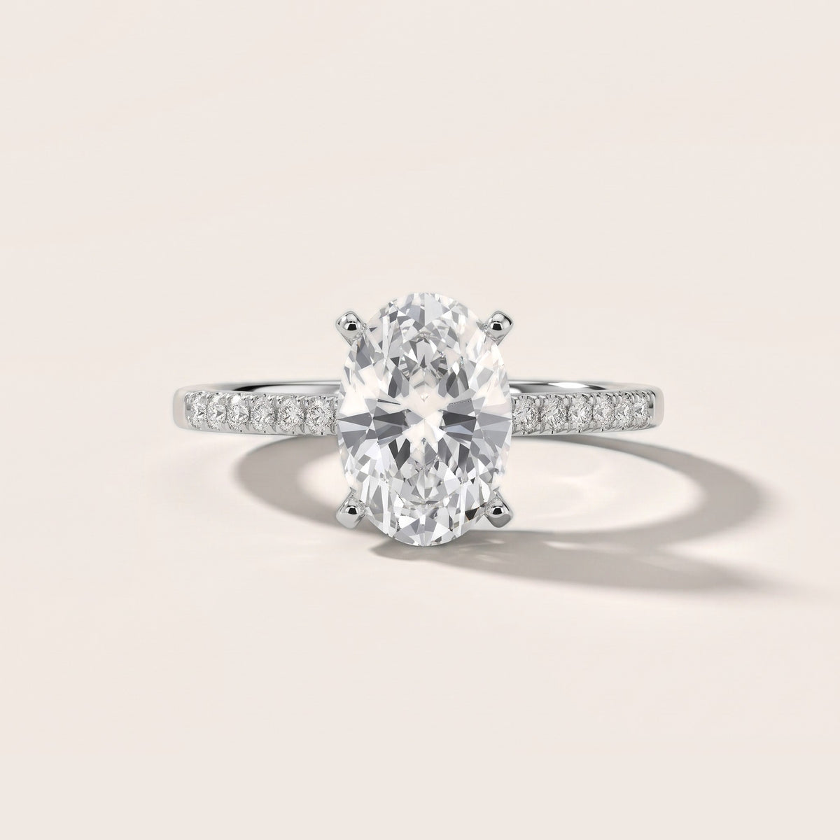 Salem Pavé Oval Diamond Engagement Ring in Silver - front.jpg