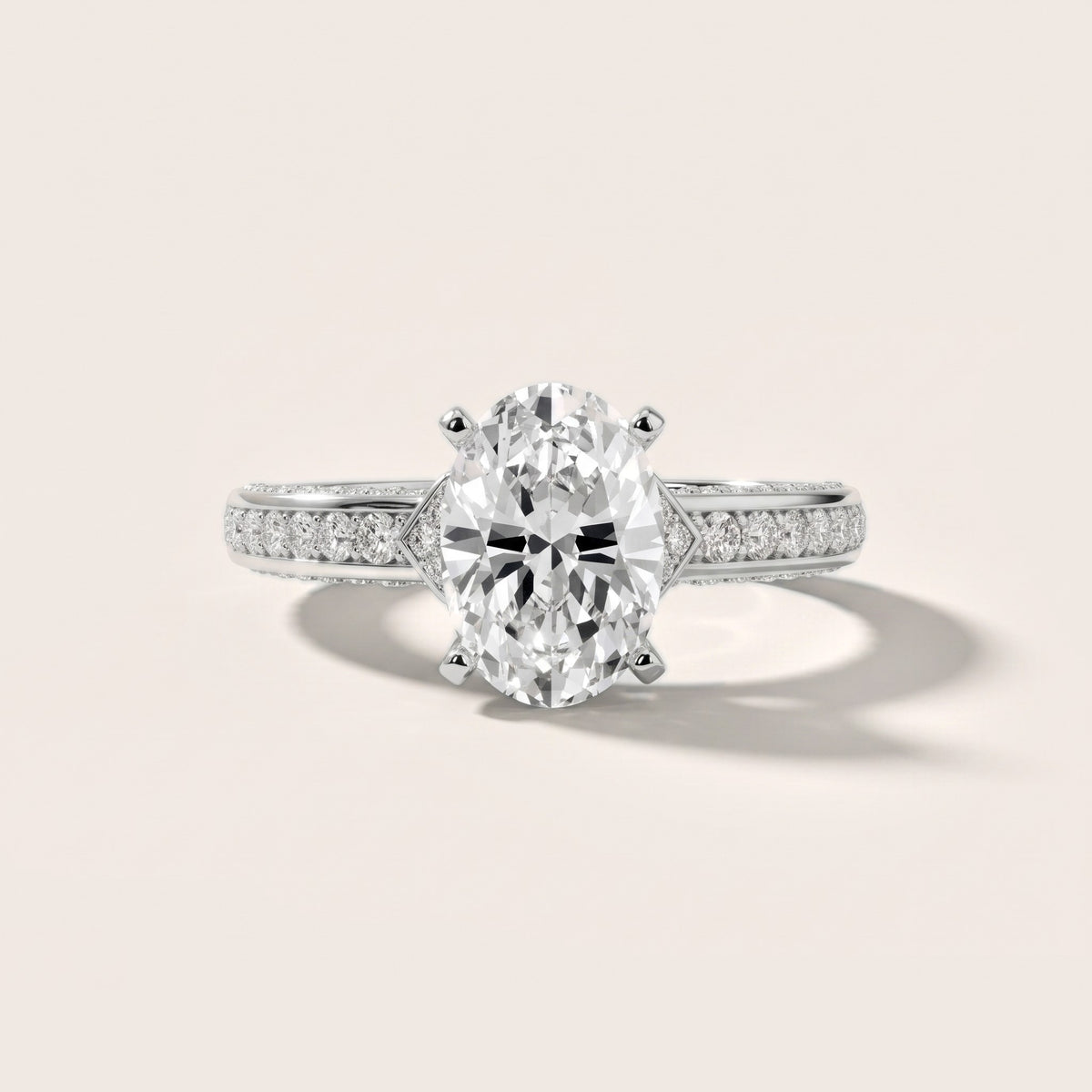 Anabelle Statement Pavé Oval Diamond Engagement Ring in Platinum - front.jpg