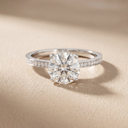 Naia Hidden Halo Round Diamond Ring in White Gold - front.jpg