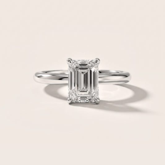 Amaya Hidden Halo Emerald Diamond Engagement Ring in Platinum [studio-20261024]