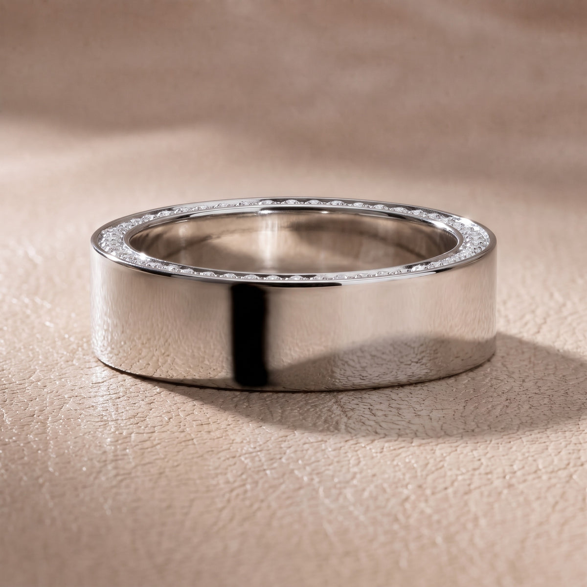 Ophelia Micropavé Round Diamond Eternity Band in Silver - front.jpg