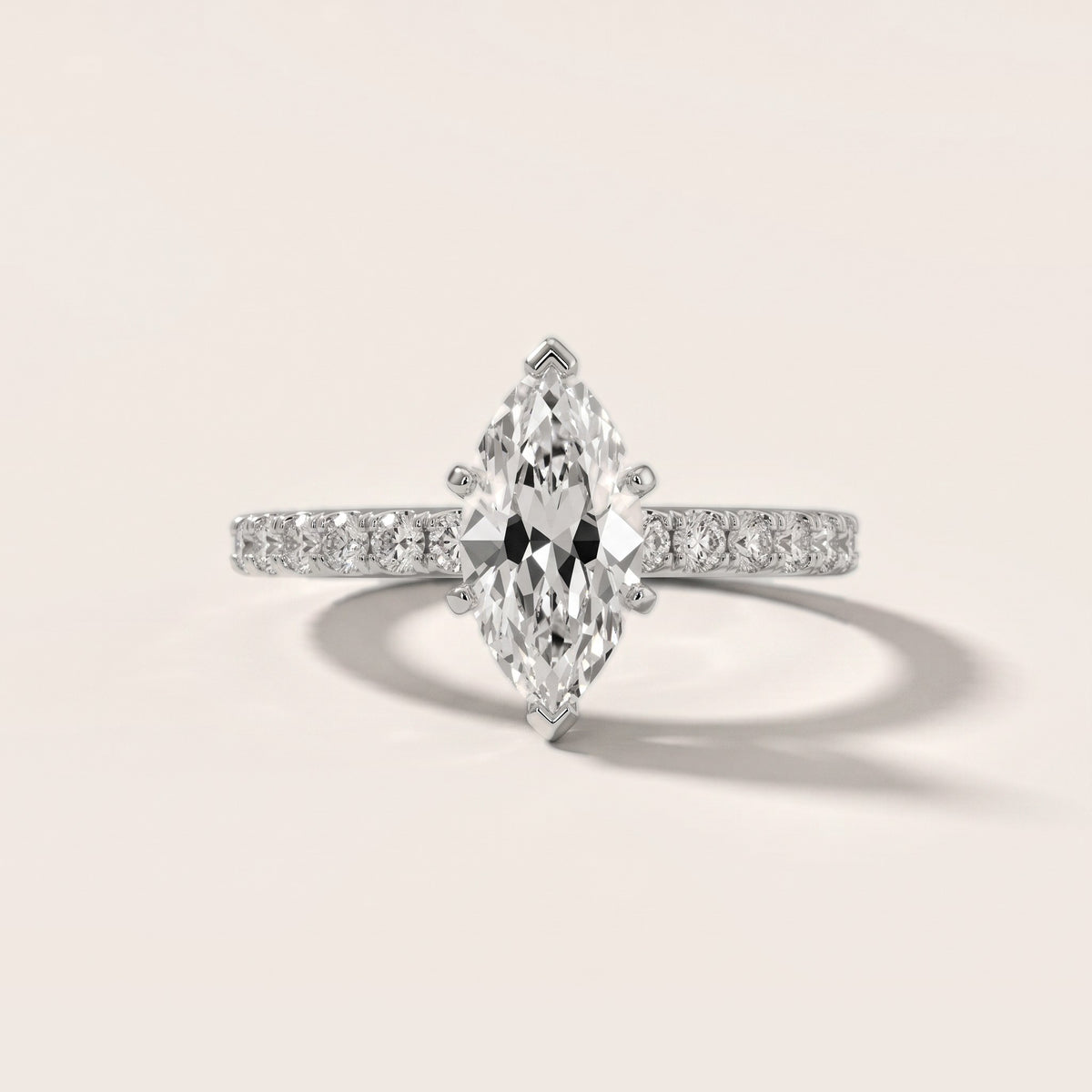 Elara Scalloped Pavé Marquise Diamond Engagement Ring in Silver - front.jpg