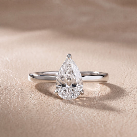 Mena Hidden Halo Pear Diamond Engagement Ring in White Gold - front.jpg