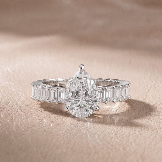 Mallory Shared Prong Pear Diamond Engagement Ring in Platinum - front.jpg