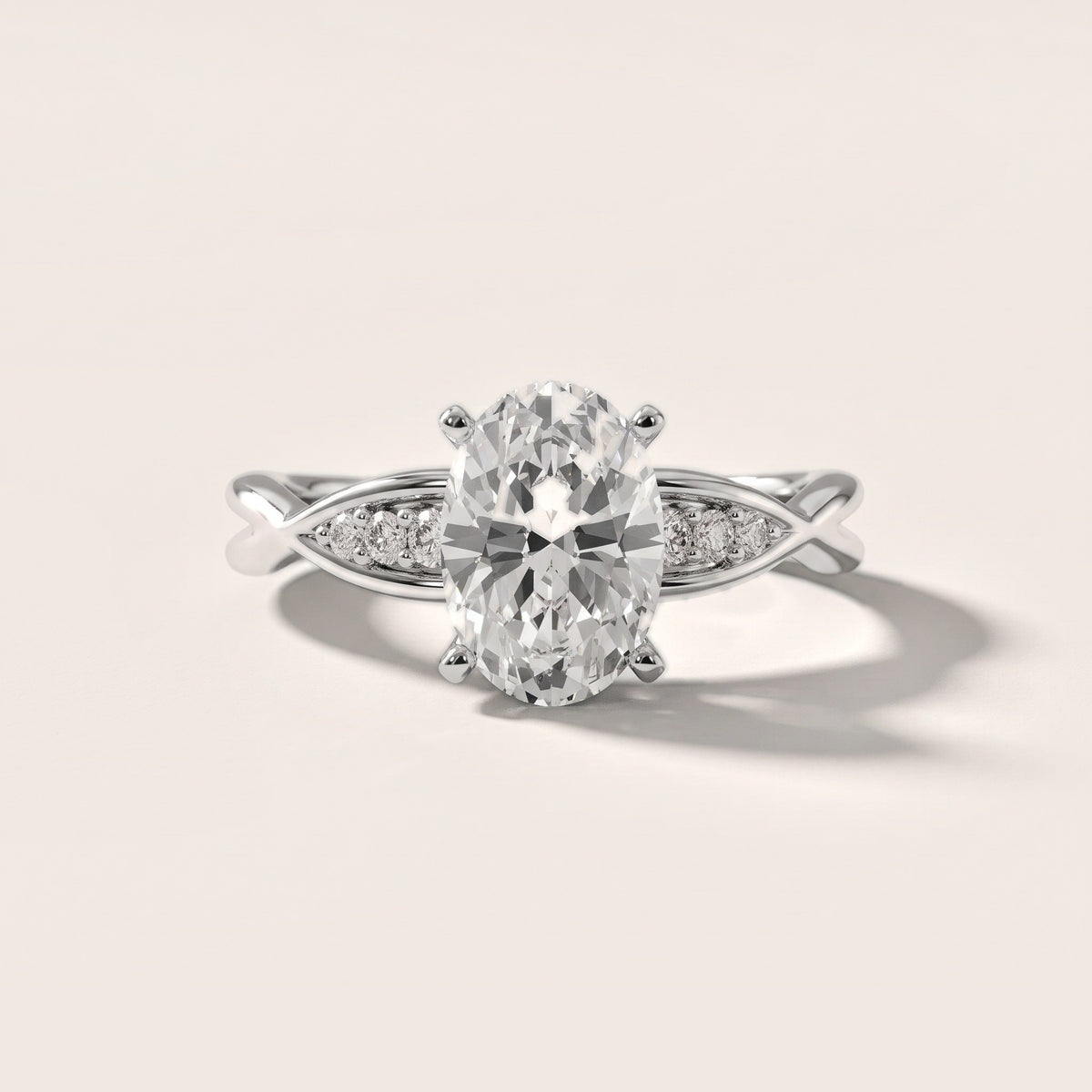 Stefania Twist Oval Diamond Engagement Ring in Platinum - front.jpg