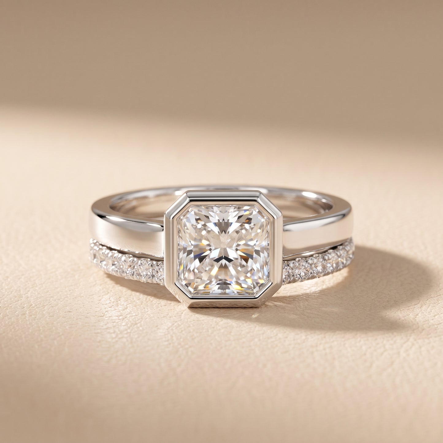 Ayla Bezel Bypass Radiant Diamond Ring in Platinum - front.jpg