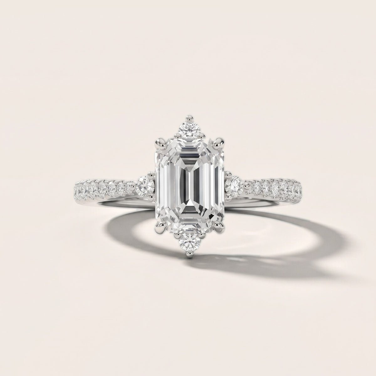 Jocelyn Crown Pavé Emerald Diamond Engagement Ring in Silver - front.jpg