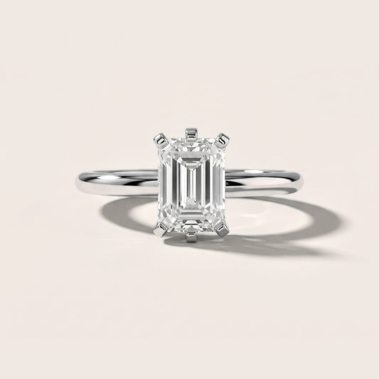 Arabella Six-Prong Solitaire Emerald Diamond Engagement Ring in Platinum [studio-20261024]