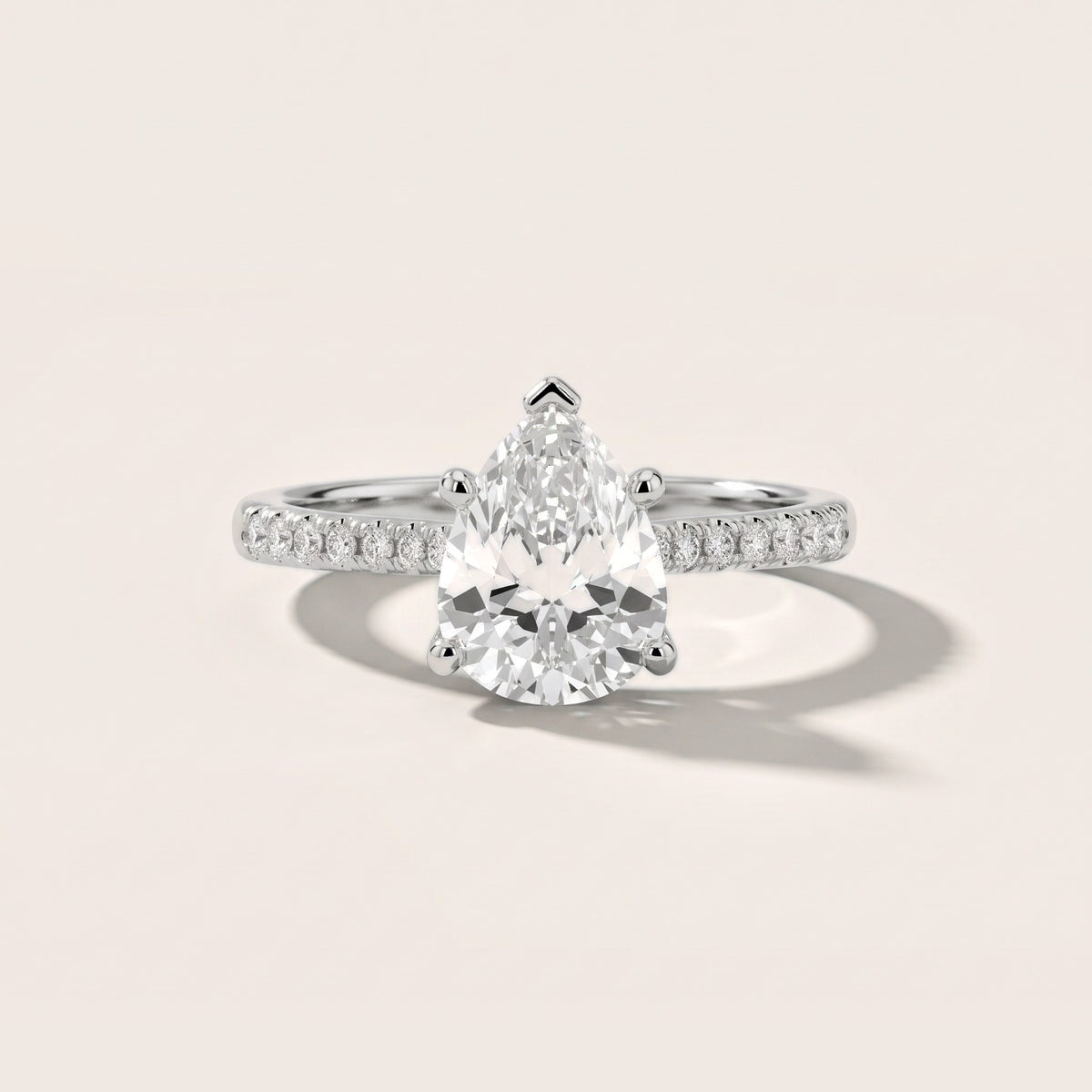 Moab Petal Pavé Pear Diamond Engagement Ring in Platinum - front.jpg