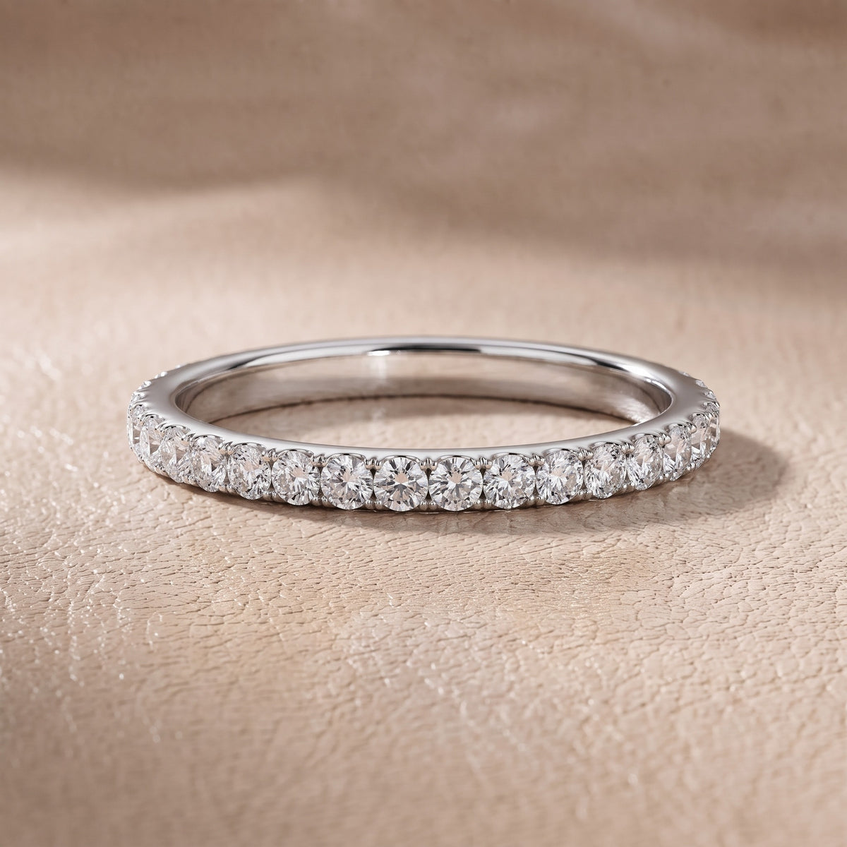 Felicity French Pavé Round Diamond Half Eternity Band in White Gold - front.jpg