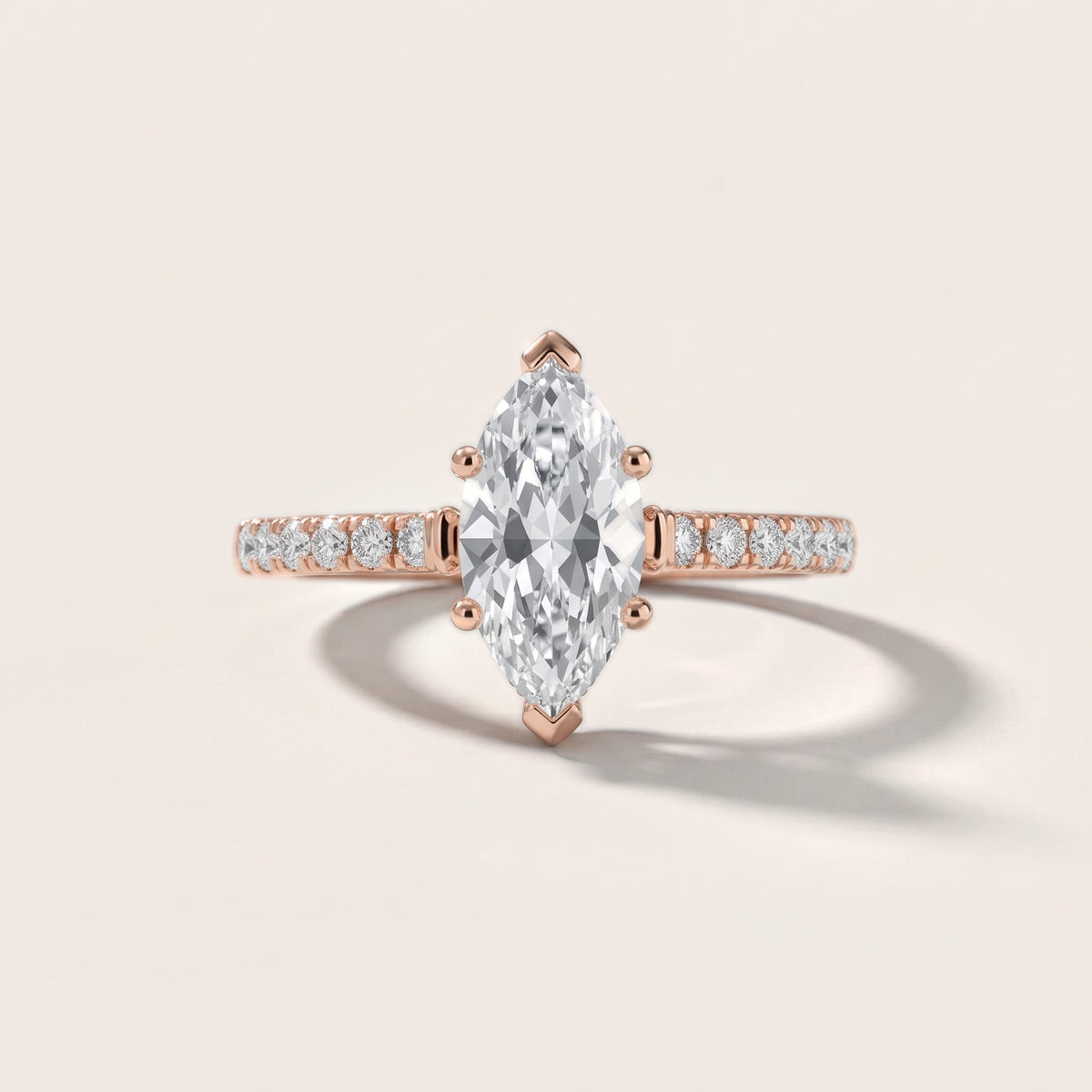 Rialto Hidden Halo Milgrain Marquise Diamond Engagement Ring in Rose Gold - front.jpg