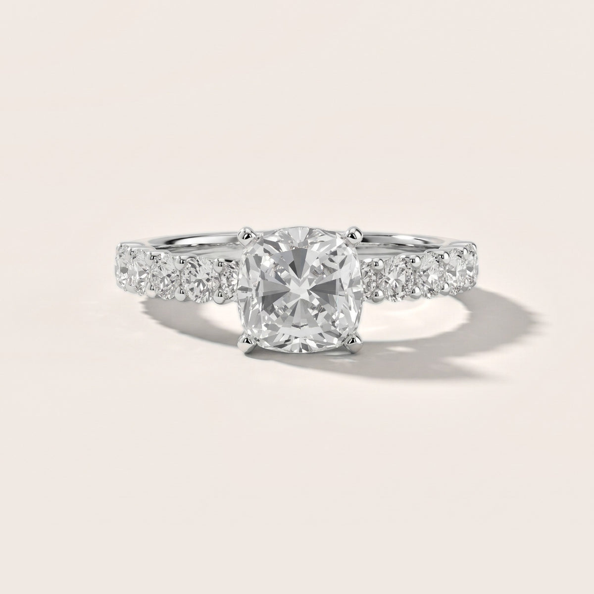 Heloise Statement Pavé Cushion Diamond Engagement Ring in Platinum - front.jpg
