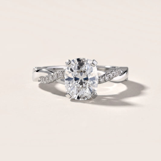 Primrose Pavé Twist Cushion Diamond Engagement Ring in Platinum [studio-20261024]