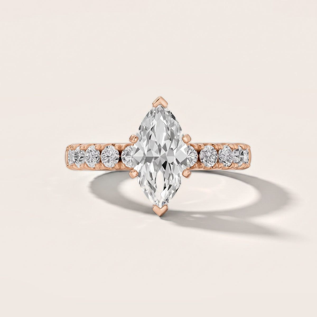 Alix Statement Pavé Marquise Diamond Engagement Ring in Rose Gold - front.jpg