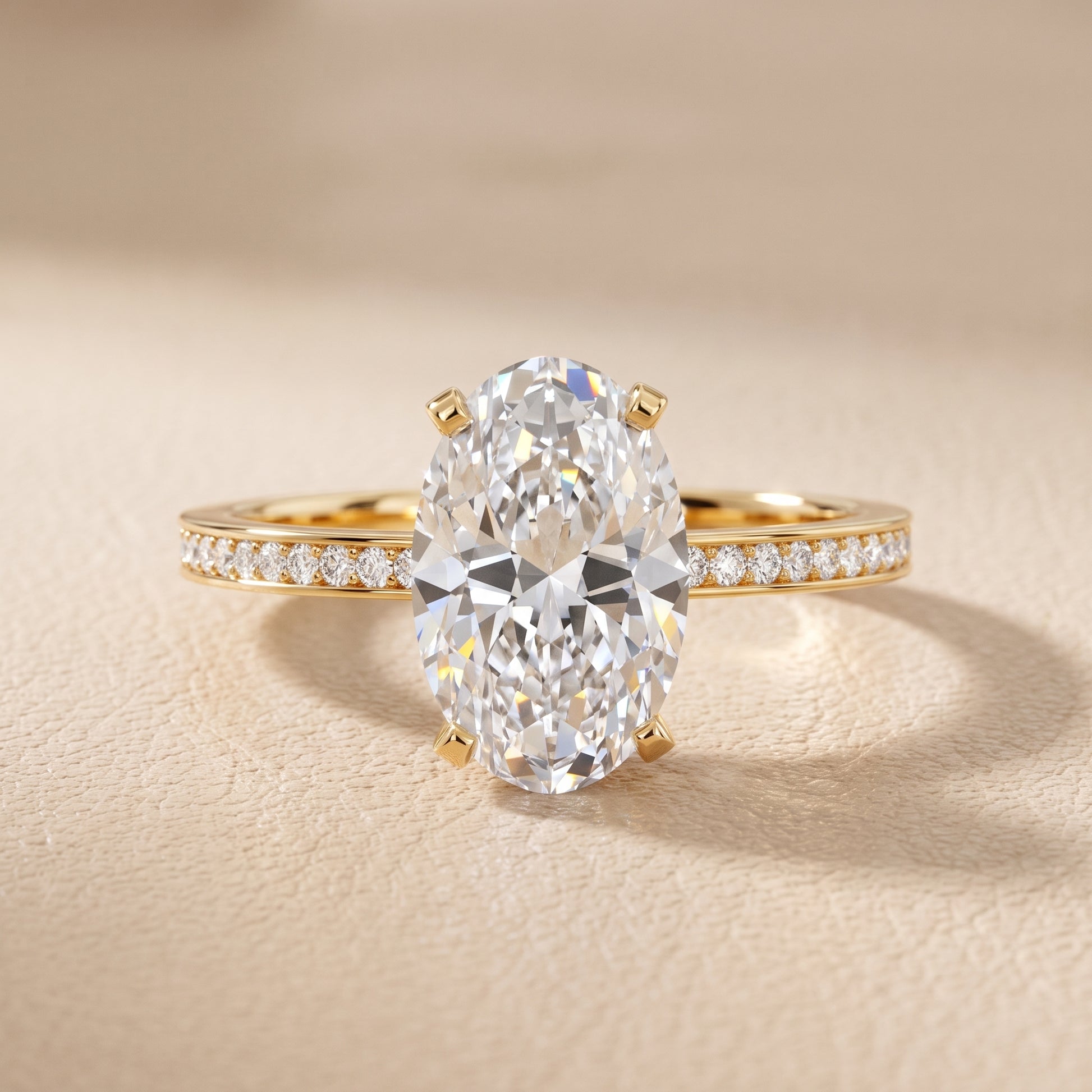 Naia Hidden Halo Oval Diamond Ring in Yellow Gold - front.jpg