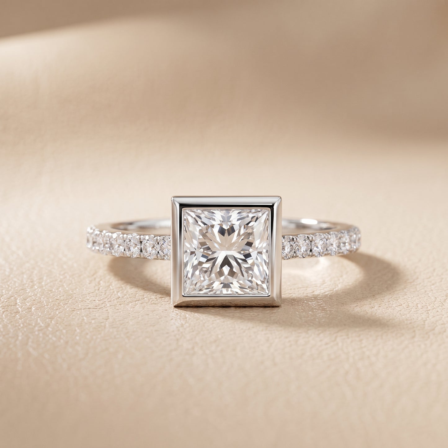Cora Bezel Pavé Princess Diamond Ring in Platinum - front.jpg