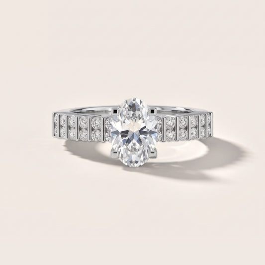 Honor Sidestone Oval Diamond Engagement Ring in Platinum [studio-20261024]