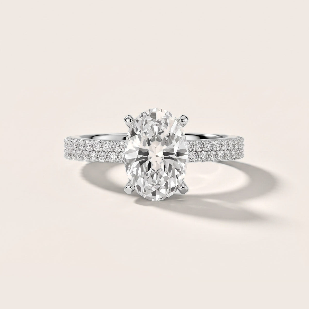 Sirena Micropavé Oval Diamond Engagement Ring in Platinum - front.jpg
