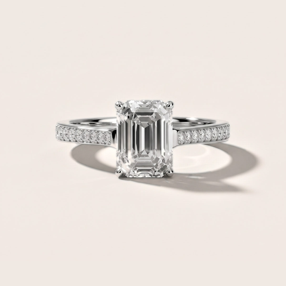 Janie Cathedral Pavé Emerald Diamond Engagement Ring in Platinum - front.jpg